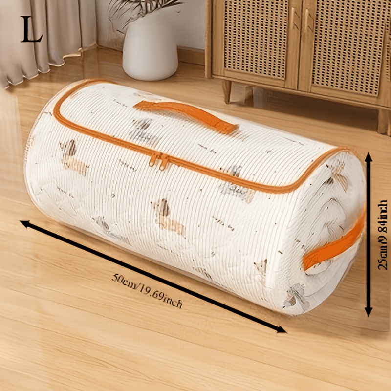 TEMU Borsa portaoggetti cilindrica e ispessita da 1 pezzo per biancheria da letto, borsa organizzatrice per abbigliamento, borsa specializzata per