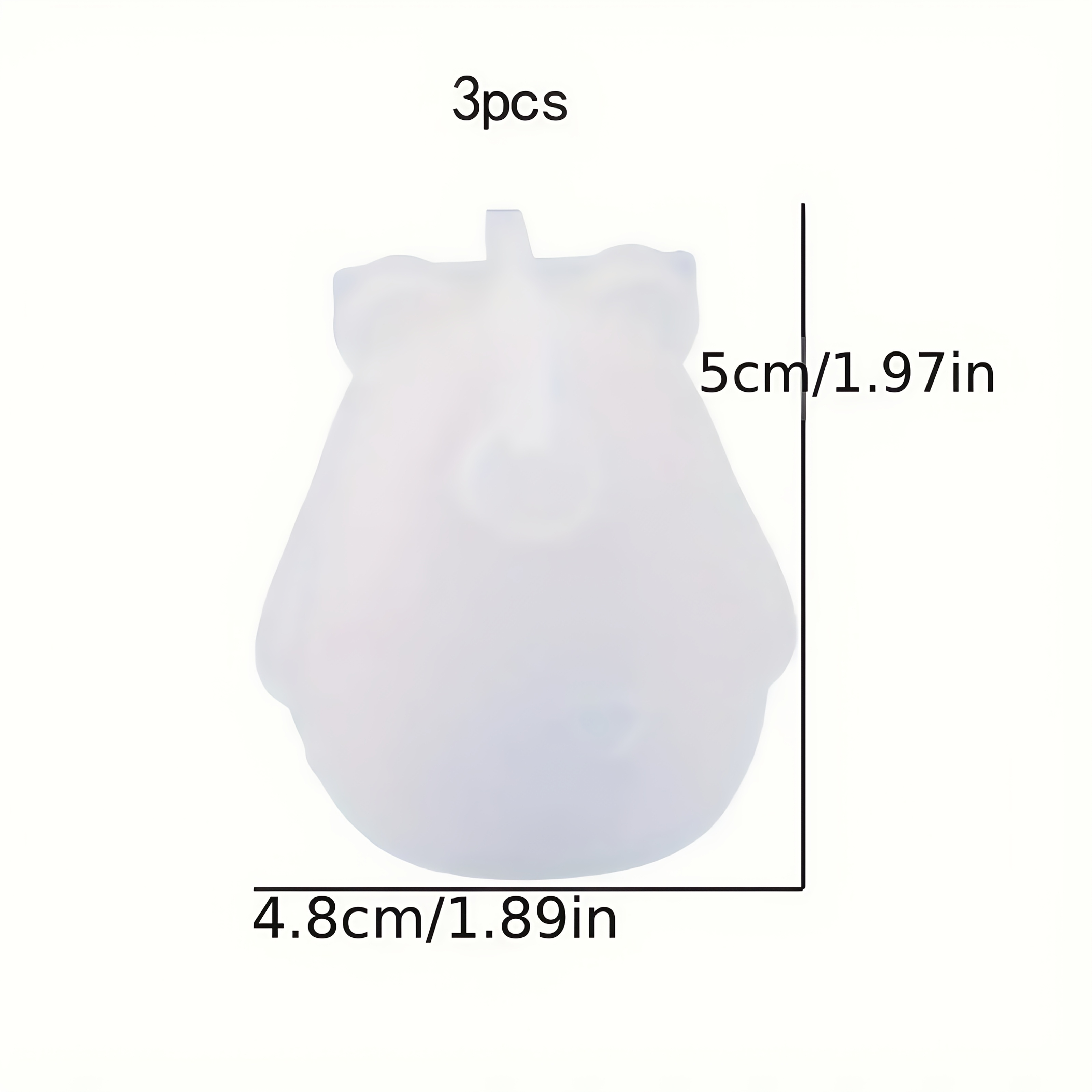 3pcs Silicone Mold - Cute 3d Bear Silicone Mold For Candles, Plaster And Resin Crafts - Perfect For Home Desktop Decoration