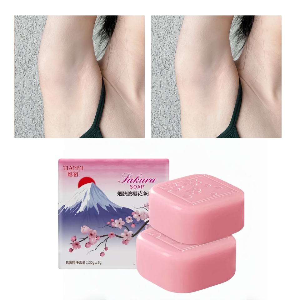 sakura niacinamide brightening soap suitable for face and body use alcohol free rich in glycerin sakura scent deep cleansing suitable for   types brightening soap floral fragrance niacinamide soap