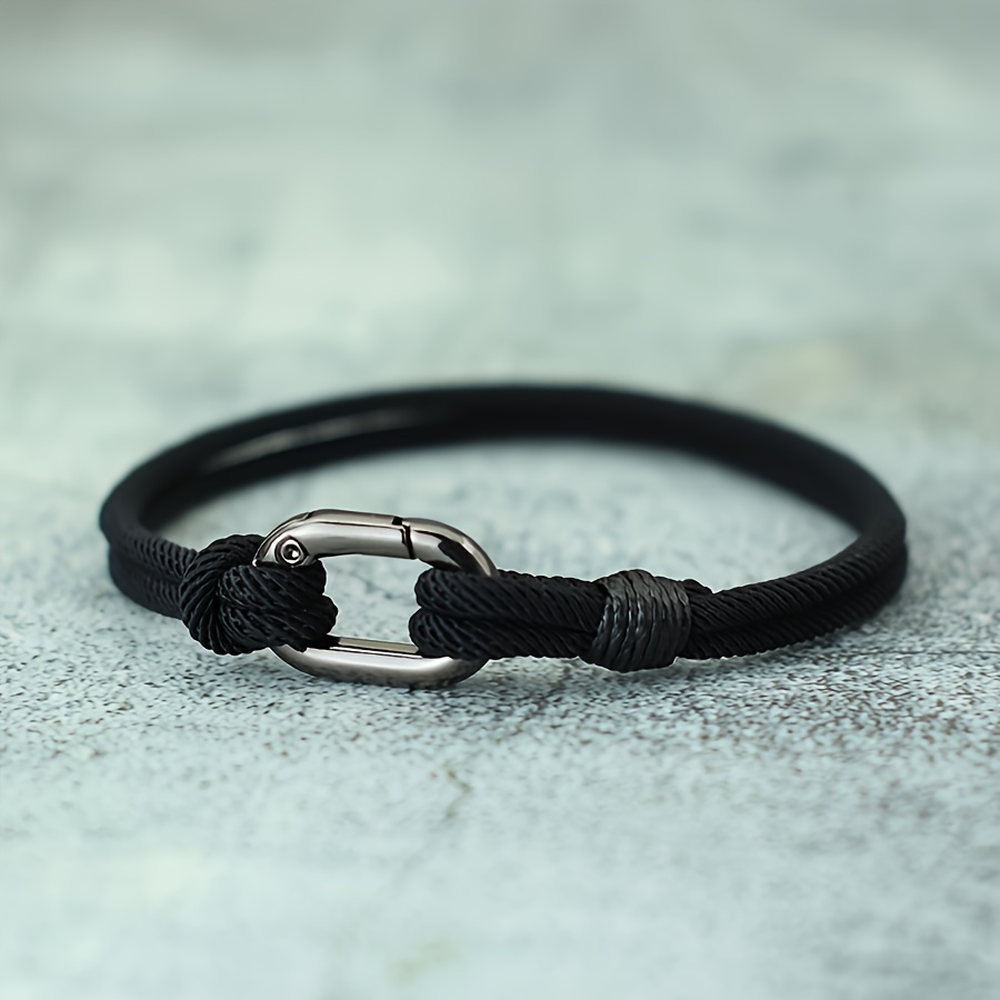 Simple Handmade 3mm Rope Bangle Bangle Bracelet Mens Outdoor Survival Braslet For Him Pulseria Not Have Box