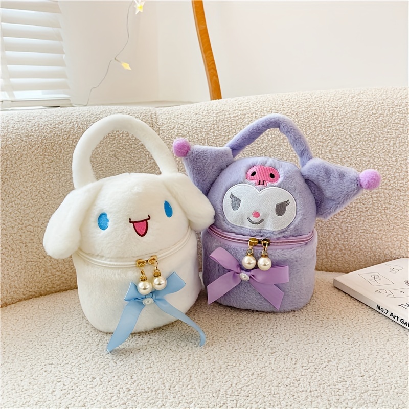 Cinnamoroll Kuromi Hello Kitty Melody Anime Bag Soft Stuffed Girls