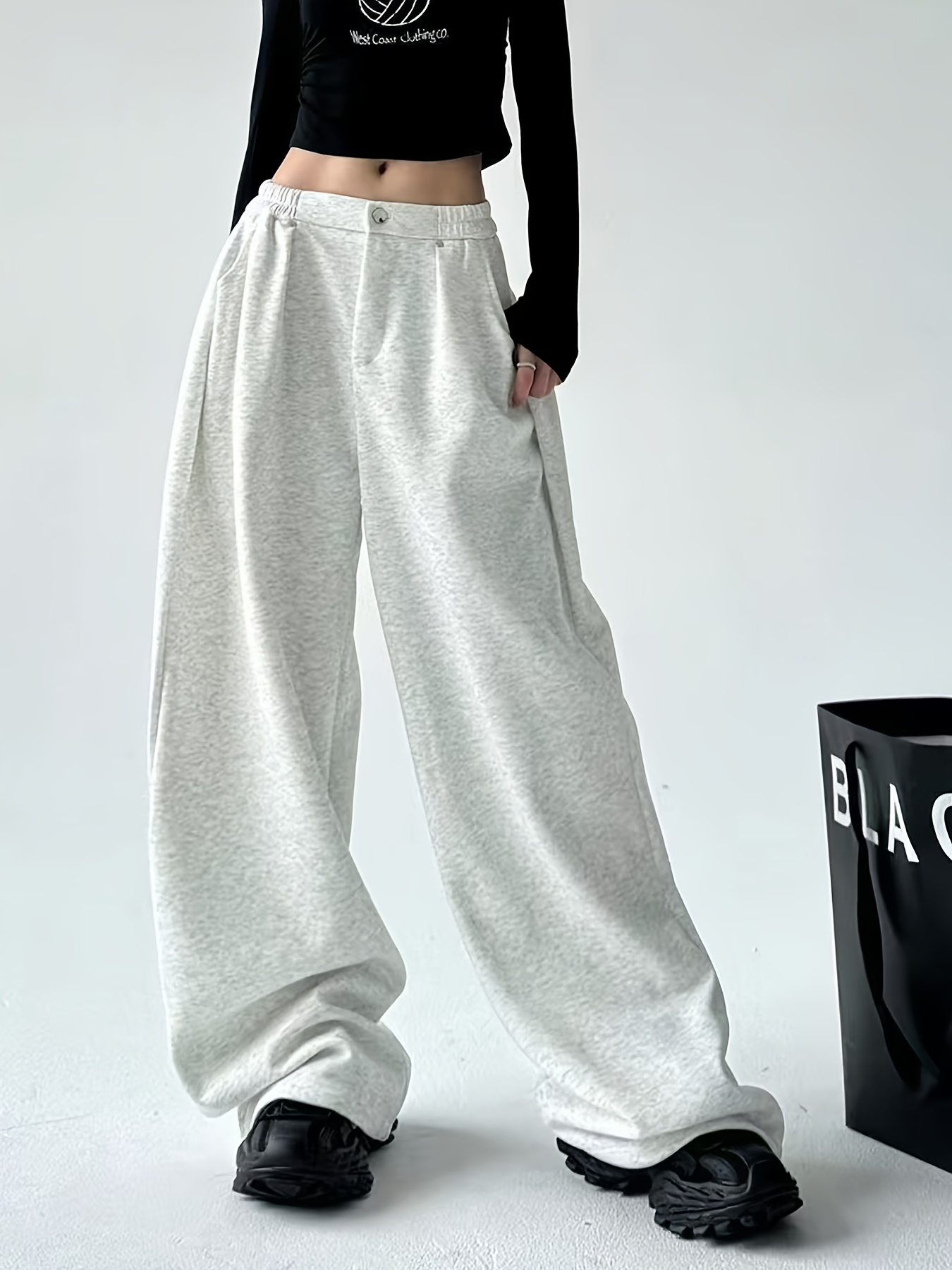 Baggy Sweatpants Comfy Track Pants Womens Women'S High-Waist Loose