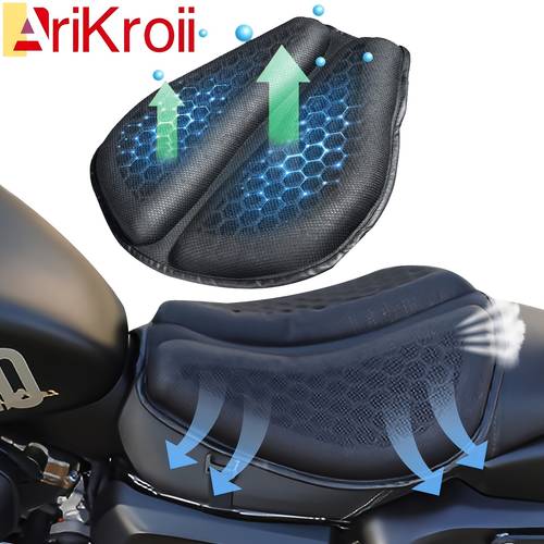 3d gel motorcycle seat cushion honeycomb structure pressure relief breathable foldable design with innovative gel cushion for shock absorption and seat protection comfortable for wheelchair seat cushio