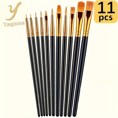 11/22/33-teiliges professionelles künstlerpinsel-set, synthetikhaarpinsel mit kunststoffgriffen, mittlere spitze, leicht, für acryl-, öl-, aquarell- steinmalerei, diy-kunstzubehör für weihnachten, halloween, thanksgiving