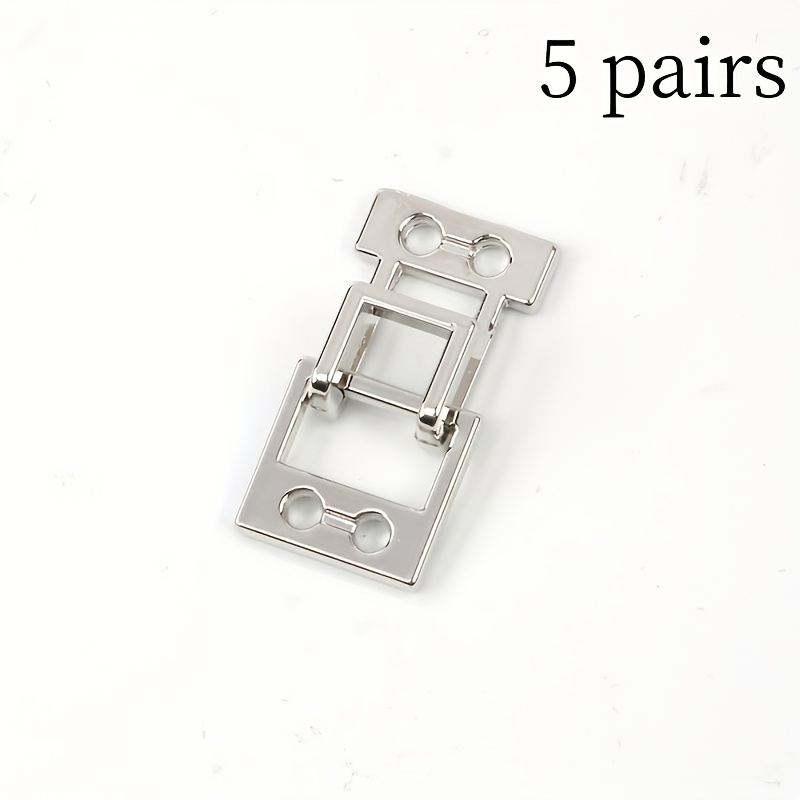 Image of 10pcs/5pairs Invisible Metal Buttons | Alloy Buttons For Underwear, Jacket Collar Hooks, Anti-slip Buttons On Wool And Fur Coats, In Golden And Silvery Grey