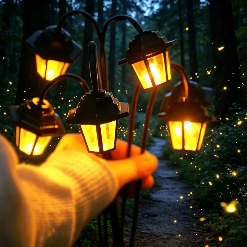 TEMU Luci decorative natalizie a LED solari per , giardino, prato, 6 LED