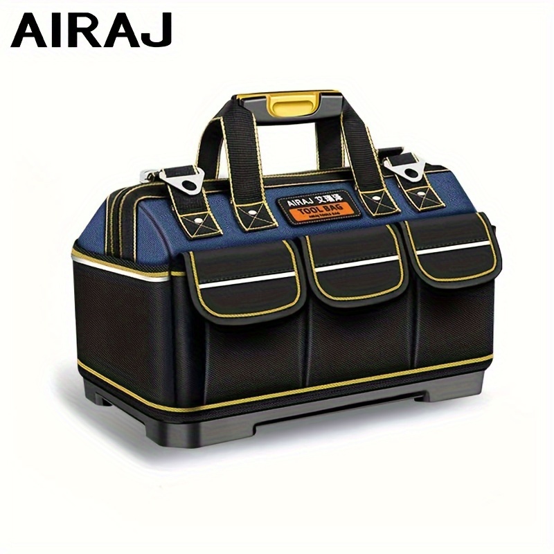 

Airaj Multifunctional Tool Bag, Large Capacity Oxford Canvas Waterproof Empty Bag, Wear-resistant, Repair Tools Storage Bag, Electrician Bag