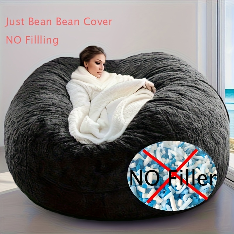1pc Nordic Minimalist Bean Bag Chair Slipcover - Modern Machine Washable, Soft, and Durable Cover for Living Room Home Decor - Easy to Install, No Filling Included, Perfect for Indoor and Outdoor Use
