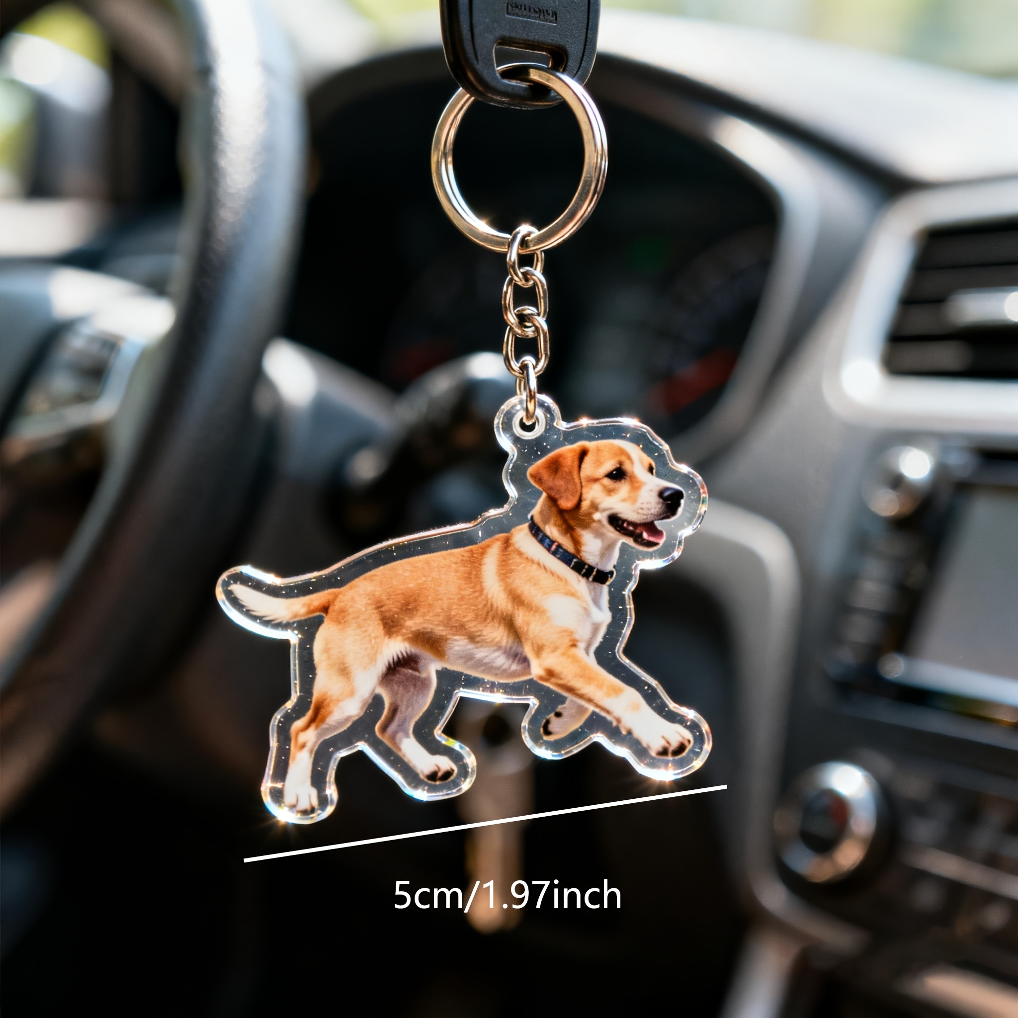 E-shop personalisierter Foto-Schlüsselanhänger, Rückseiten-Verpackungsdekoration, Acryl-Autoschlüsselanhänger, für Paare, Freunde, Haustiere,