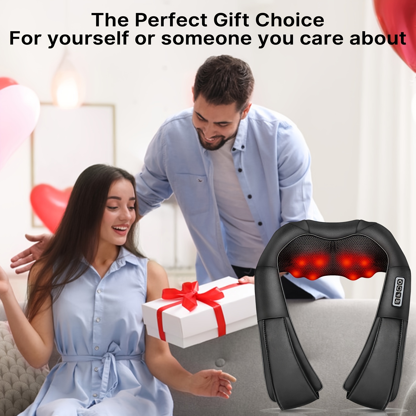 

Lovewe Shiatsu Neck And Back Massager With Heat, Electric 4d Deep Shoulder Pillow, Ideal For Home, Office, Car - Perfect Gift For Men, Women, Mom, Dad, , Holiday Essential