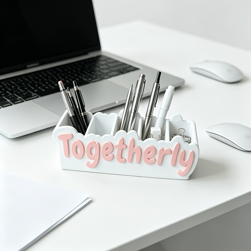 TEMU Personalized Name Desktop Organizer Box, 3d Printing Pen Holder, Custom Room Decor & Back-to-school Essentials For Office, Desk, Suitable For