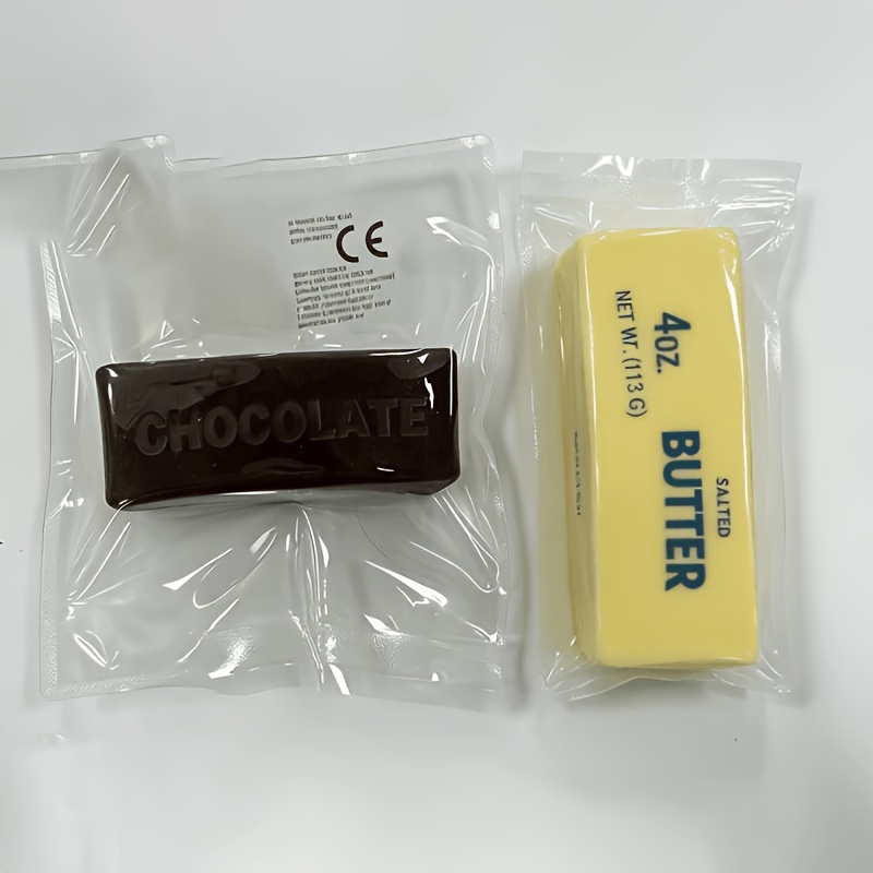 2pcs Pop Fidget Chocolate Butter Stick Toys, Ideal Birthday, Easter, And Stocking Stuffer Gifts In Chocolate Color. Great For Christmas Presents, Party Favors, And Fillers. Assorted Styles, At Random