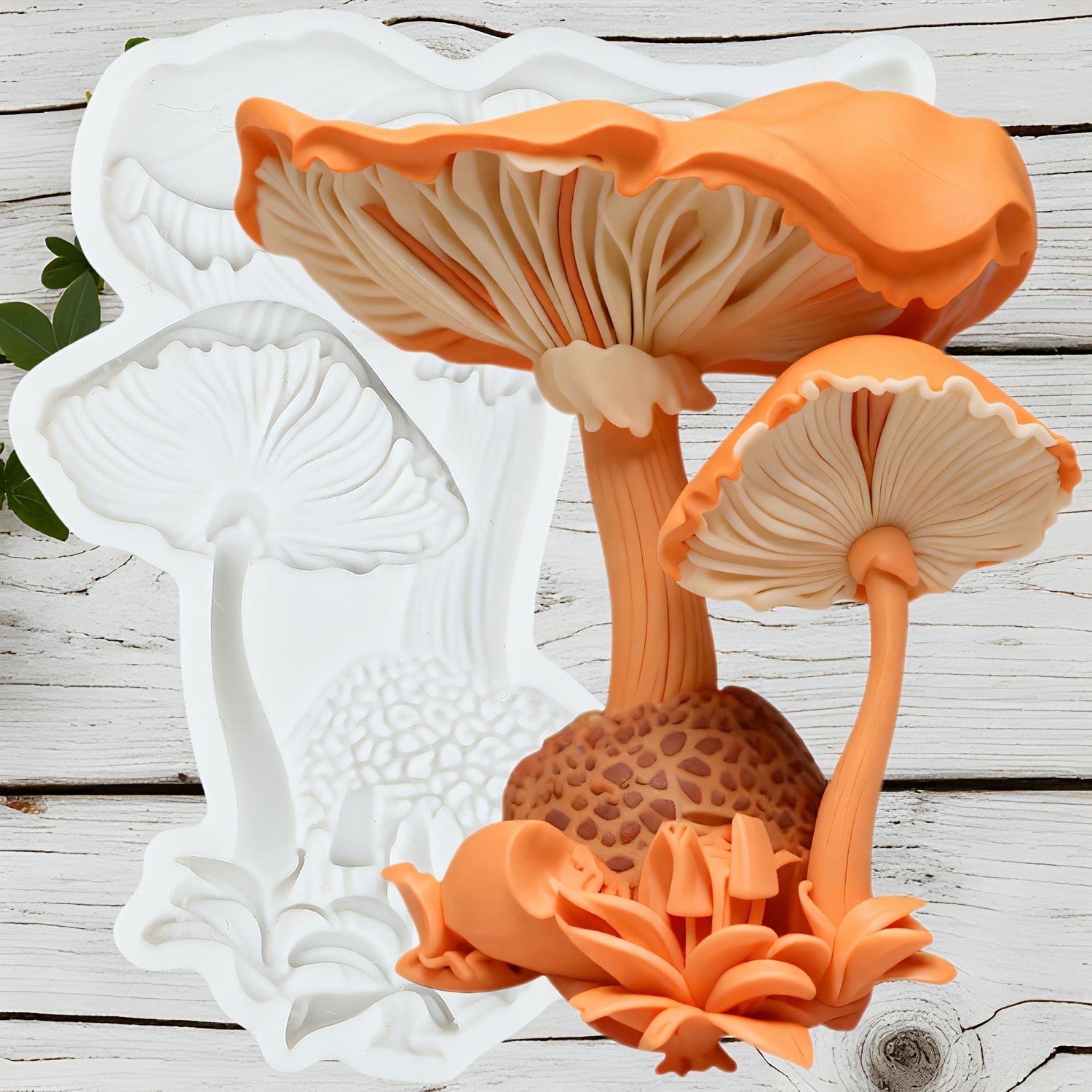 TEMU Mushroom Silicone Mold Mushroom Molds Reusable Epoxy Resin Molds For Jewelry Polymer Clay Craft Decoration