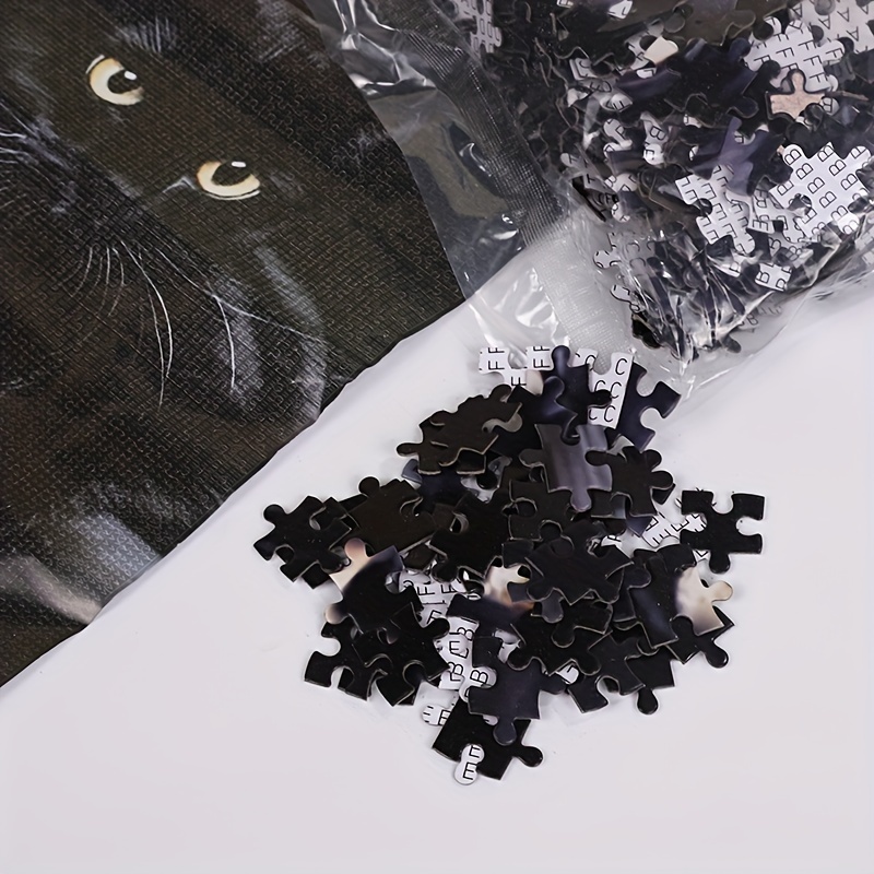 Black Cat Challenging Adult Puzzle Brain - Temu