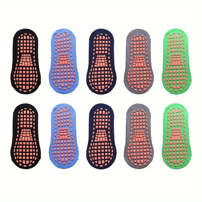 Image of 5 Pairs Kids Anti-slip Floor Socks Parent-child Trampoline Breathable Socks Elasticity Sports Boys Girls Outside Children