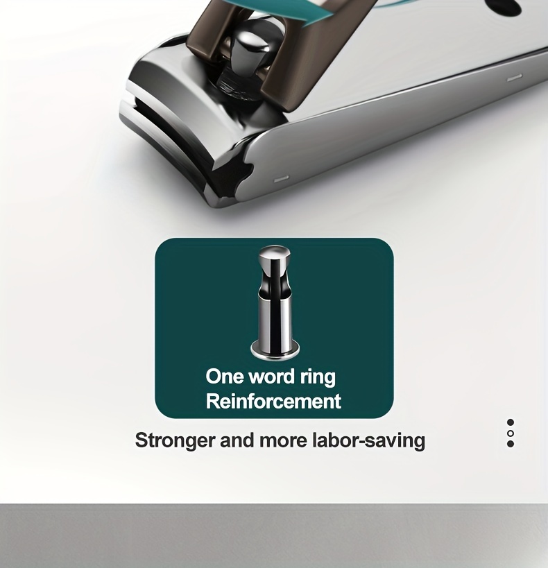 1pc anti splash nail clippers fingernail and toenail clipper cutter thick nail trimmer stainless steel toenail clipper for manicure and pedicure details 7