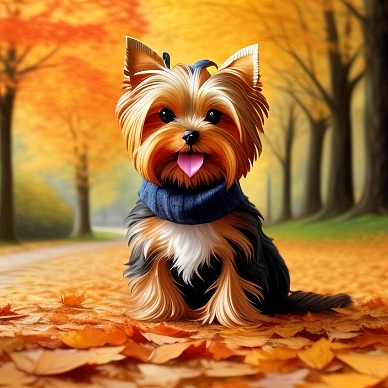 Shih Tzu Dog Diamond Painting Kit - 11.8x15.8 Inch DIY Gem Art For Adults