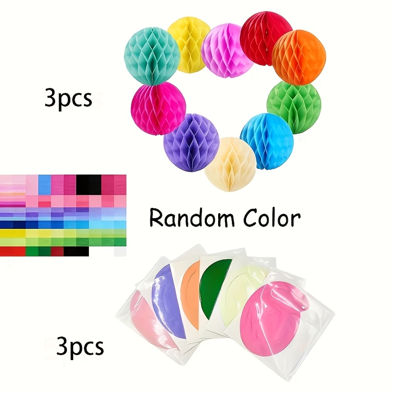 TEMU 6 pezzi/1 set decorativa da festa con nappe a spirale, lanterne a d'ape, decorazioni colorate per soffitto per feste, per Natale, Capodanno,
