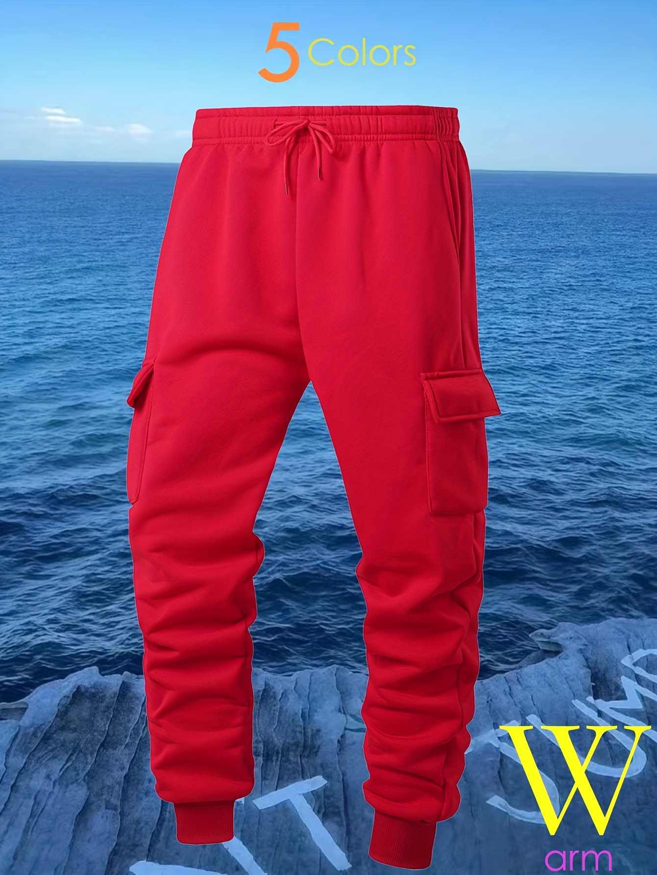 Jogger Cargo Homme Pantalon Long Chaud et Décontracté pour Couple Style Urbain Tendance, Nouveautés d