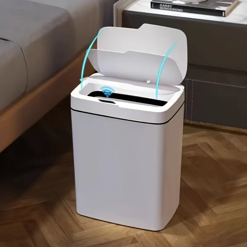 lid trash can with lid for bathroom living room kitchen and household use details 2