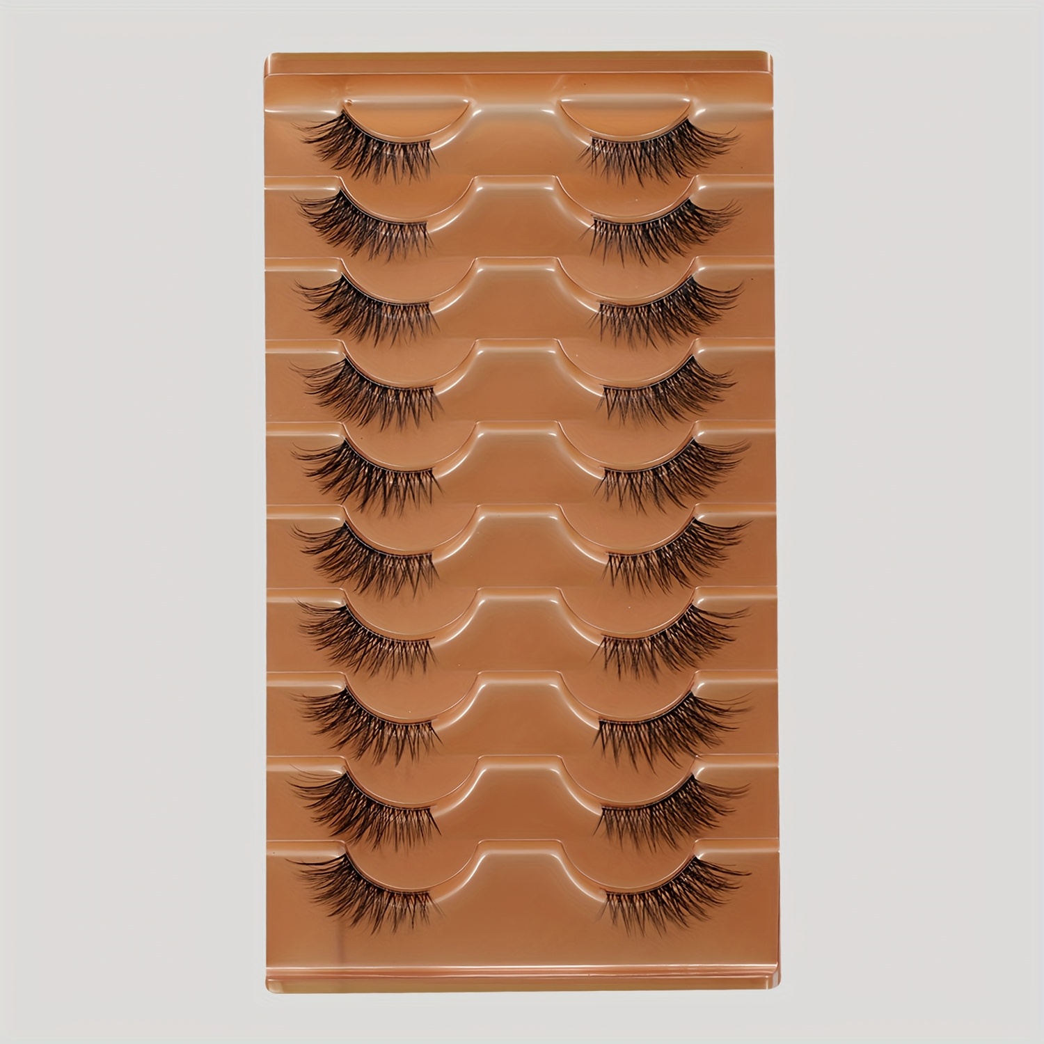 Image of 10pcs/10 Pairs Marks Reusable Cat Eye False Eyelashes - Half Lashes Suitable For Beginners, Band, For Daily Wear, Dramatic Eye For & Themed Events (resusable)