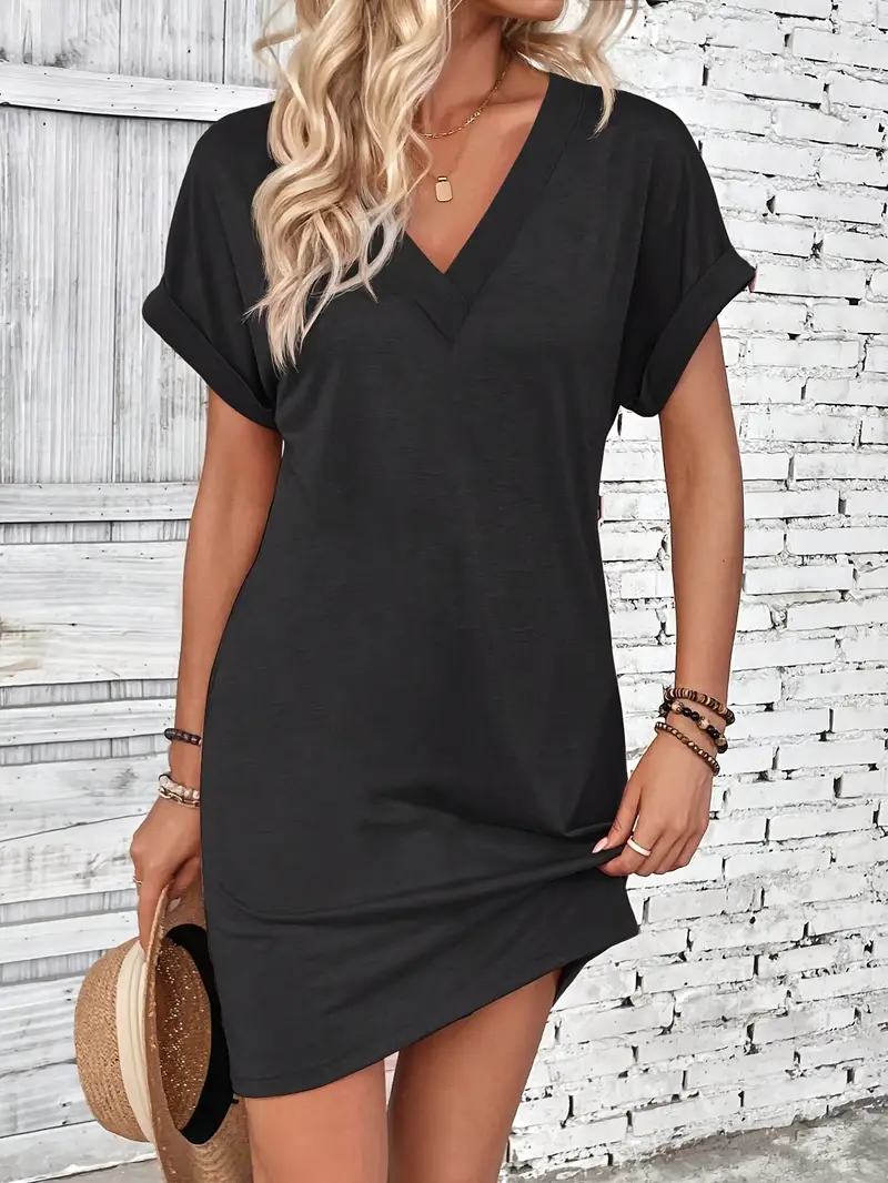 Short Sleeve Simple Black T Shirt Dress Annabell T-Shirt Mini Dress Black Fashion Nova Short Sleeve Simple Black T Shirt Dress Annabell T-Shirt Mini Dress Black Fashion Nova