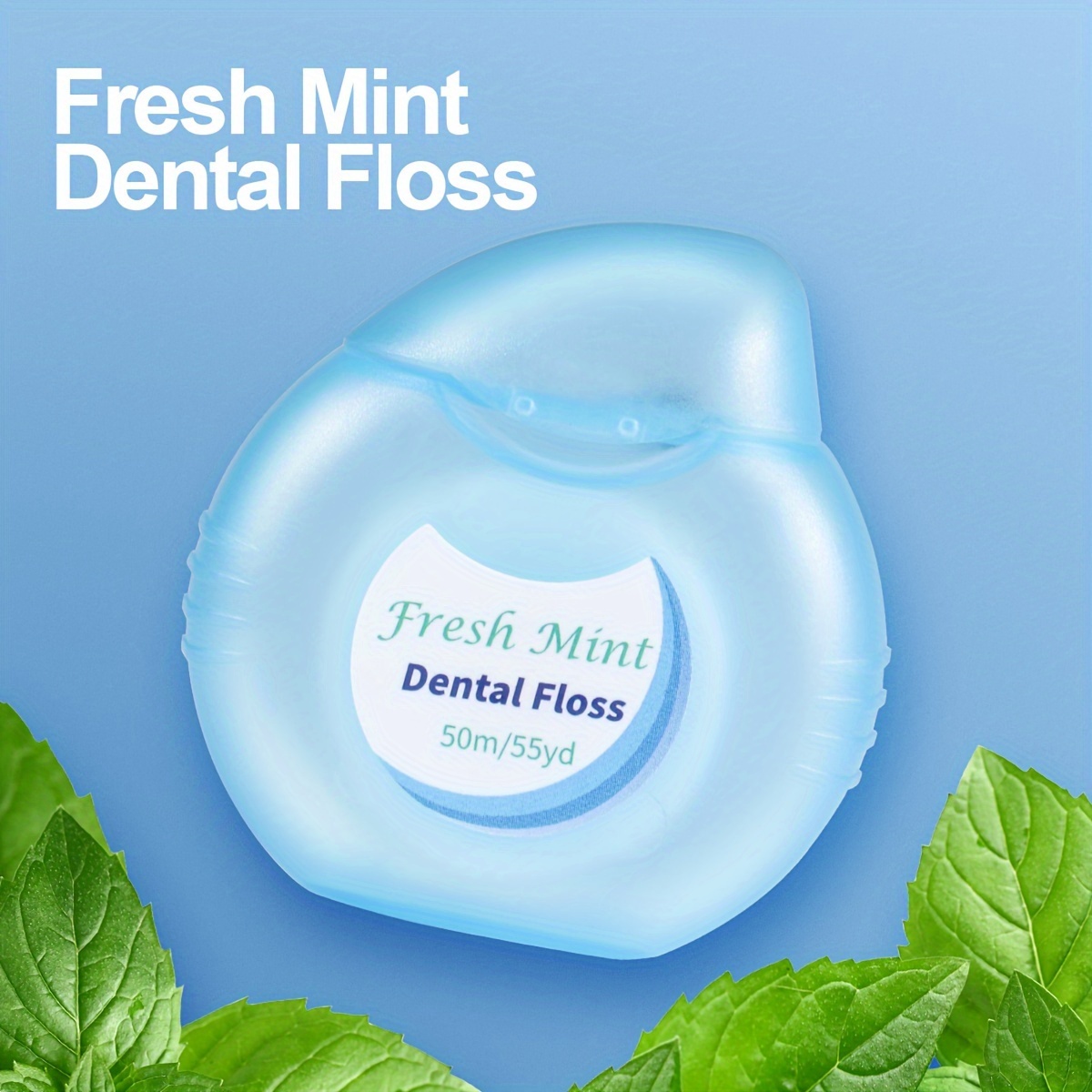 Smooth Mint Dental Floss Roll, 50m Dental Cleaning Tool