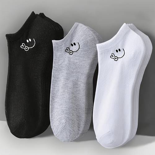 6pcs 3pairs easy design womens ankle socks comfortable and breathable neutral ankle socks classic solid colors black white and gray suitable for casual wear