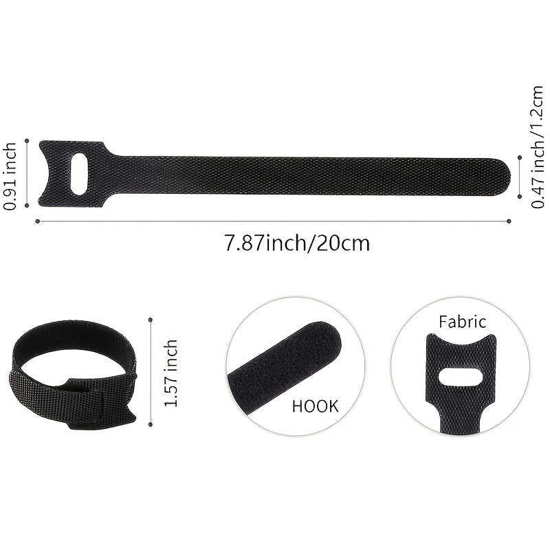 150pcs Reusable Cable Ties, Adjustable 20.32 cm Wire Management Straps