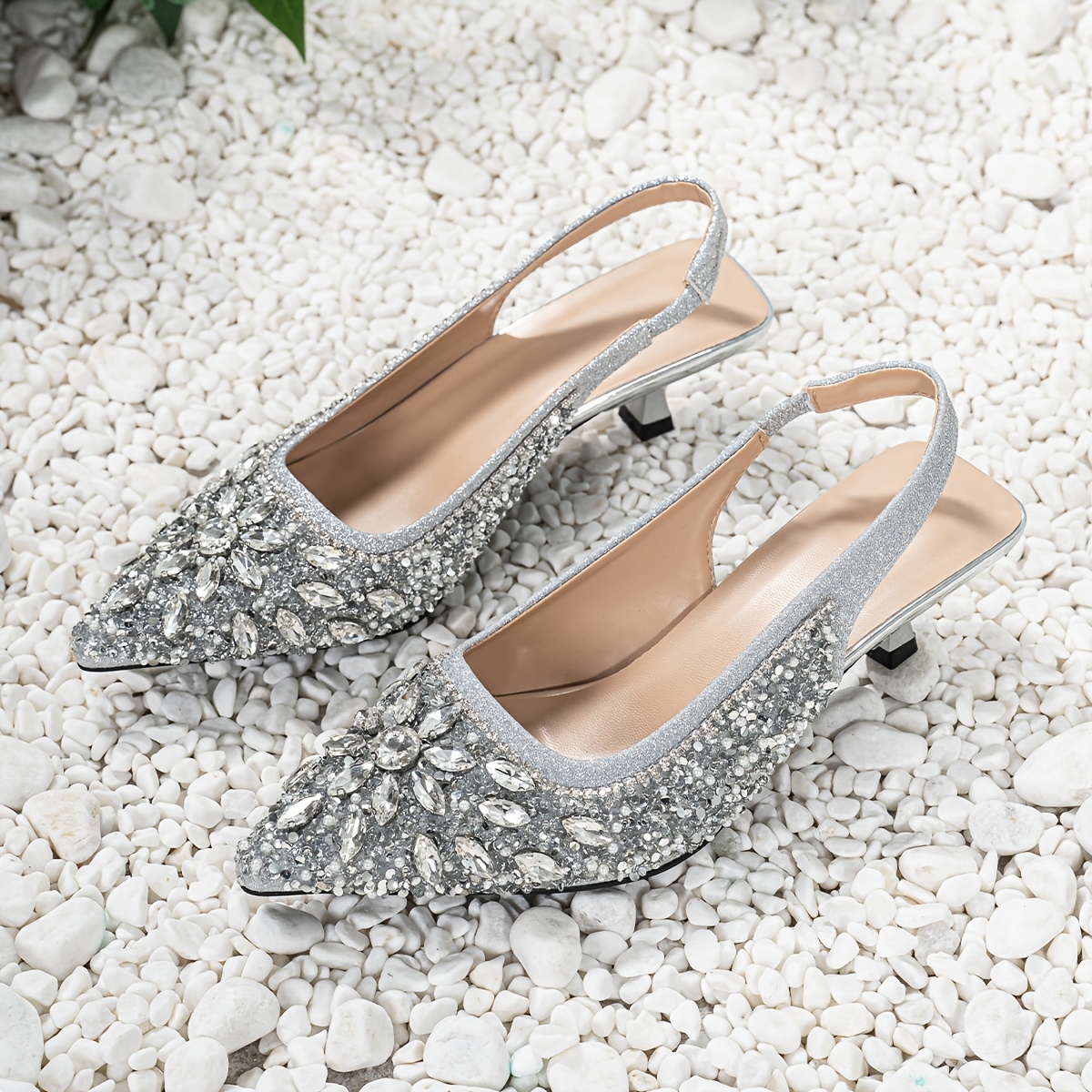 synthetic ankle strap kitten heel pointed toe   heel fashion solid color womens shoes hs2025 3 for office     Product details 7