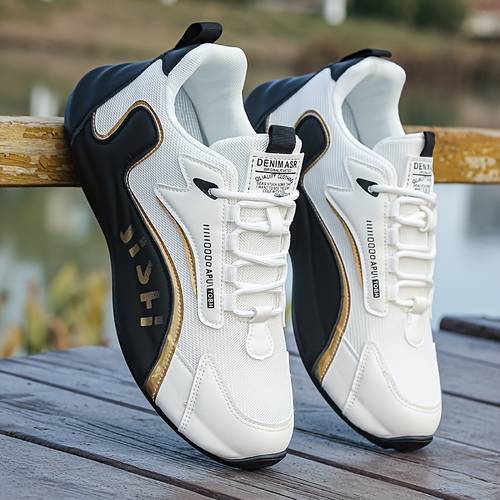 1 pair of mens sports and leisure training shoes casual and comfortable suitable for walking travel and wearing