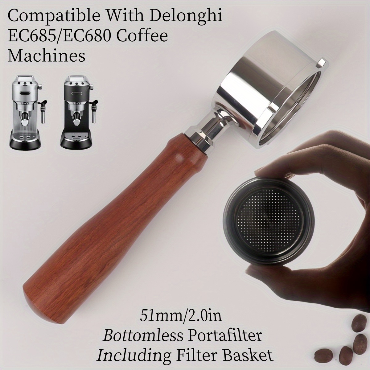 premium 51mm bottomless portafilter ec680 ec685 Temu Hungary