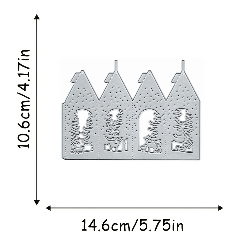 TEMU 1pc 3d Christmas Lantern Box Metal Cutting Die, Christmas Die-cut, Multi-functional Handcraft Tool, Suitable For Scrapbooks, Albums, Cards And