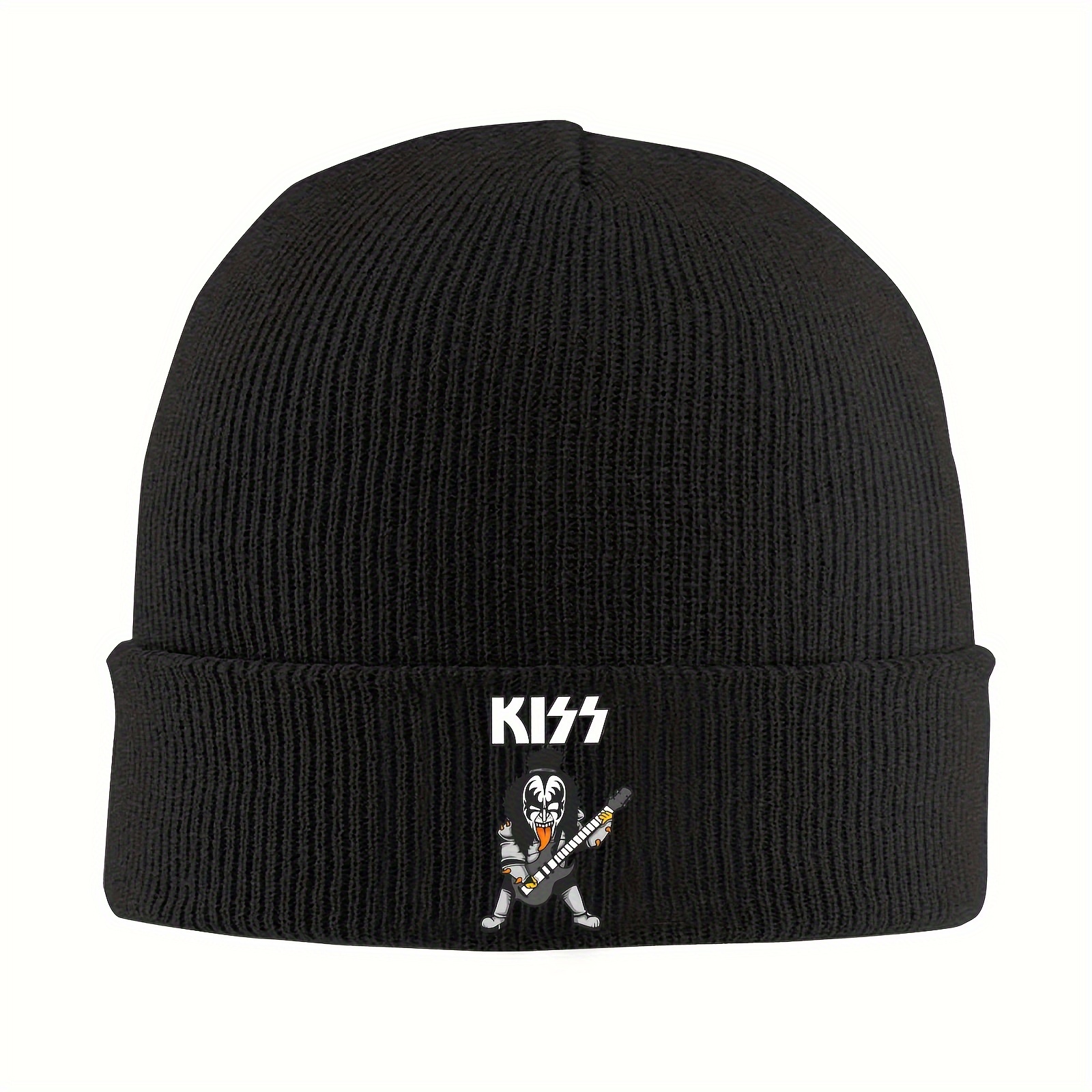 

Kiss-inspired Funny Cartoon Knit Beanie - Windproof, Warm & Stylish For Men And Women, Perfect For Skiing & Autumn