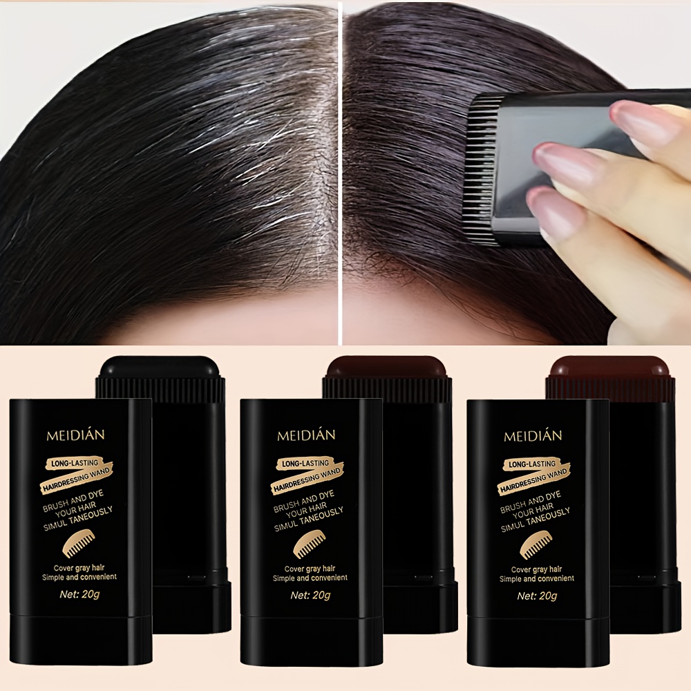 long lasting temporary hair   up stick convenient   no mess paste for normal hair covers white and grey hair   root   and color  