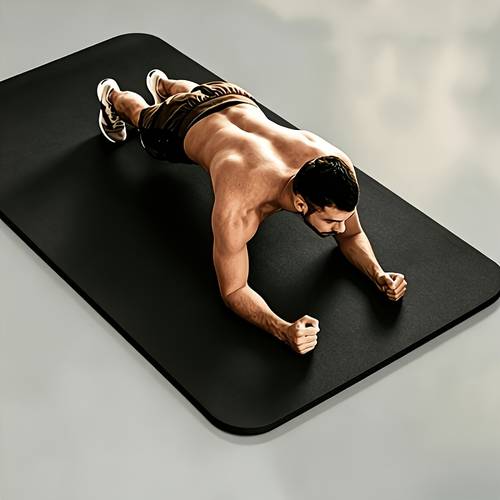 ultra thick mens fitness mat 200cm 78 74 inches mat 10mm thick soundproof and shock absorbing nbr material suitable for home and gym use