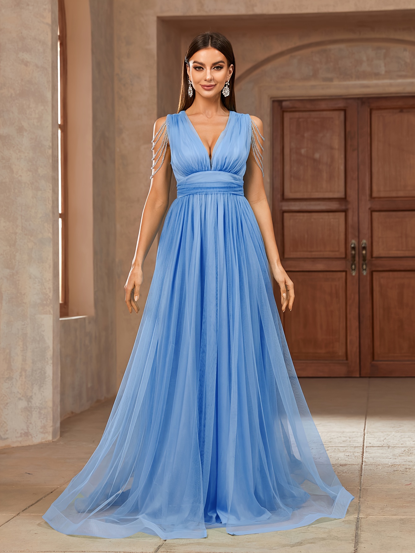 Sky Blue Dress - Temu