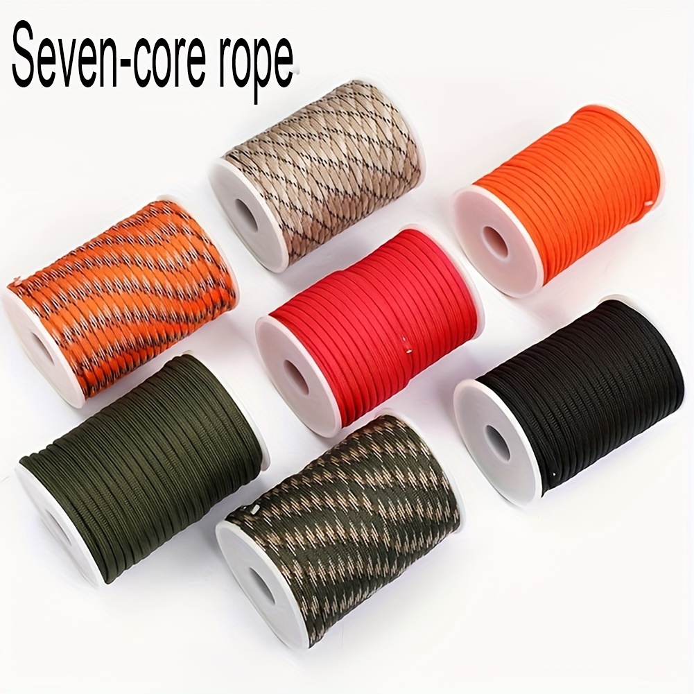 31m 100ft 4mm 7 Core Nylon Rope Tent Rope Lanyard Rope For Camping Picnic  Diy Bracelet Handmade Clothesline Pet Rope - Sports & Outdoors - Temu