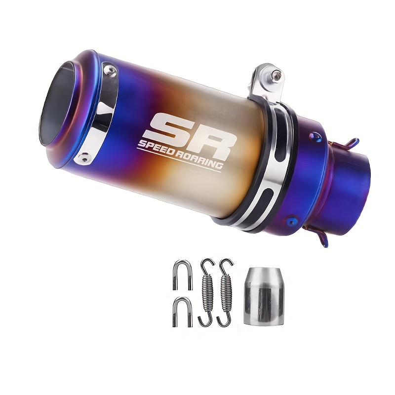 51mm diameter   racing stainless steel exhaust pipe   golden   universal for street touring enduro   motorcycles   enduro motorcycle pipe aesthetic pipe   construction motorcycle accessories details 6