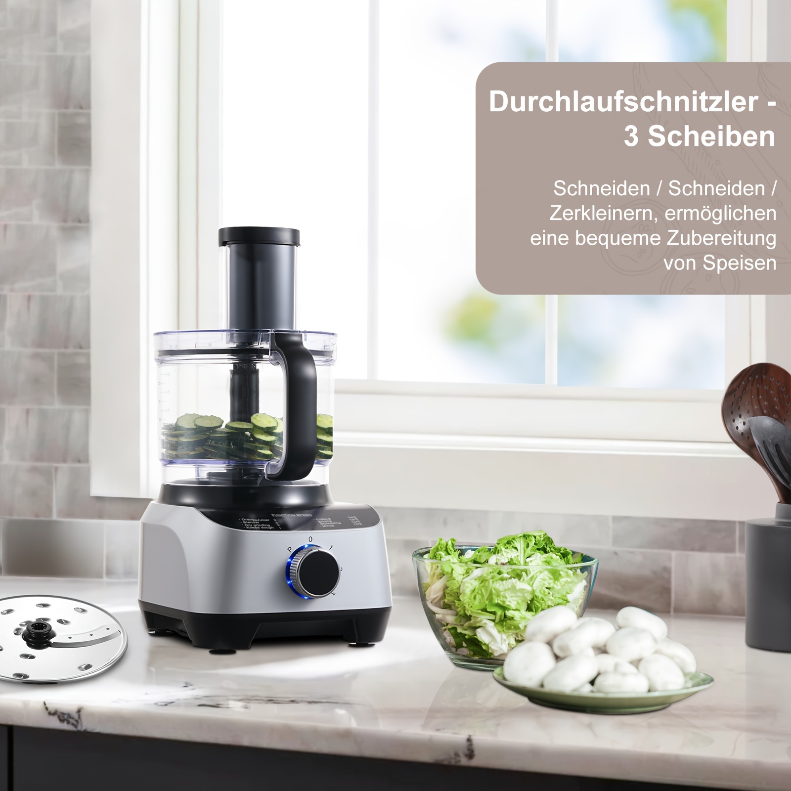 küchenmaschine 11 in 1 zerkleinern kneten mahlen