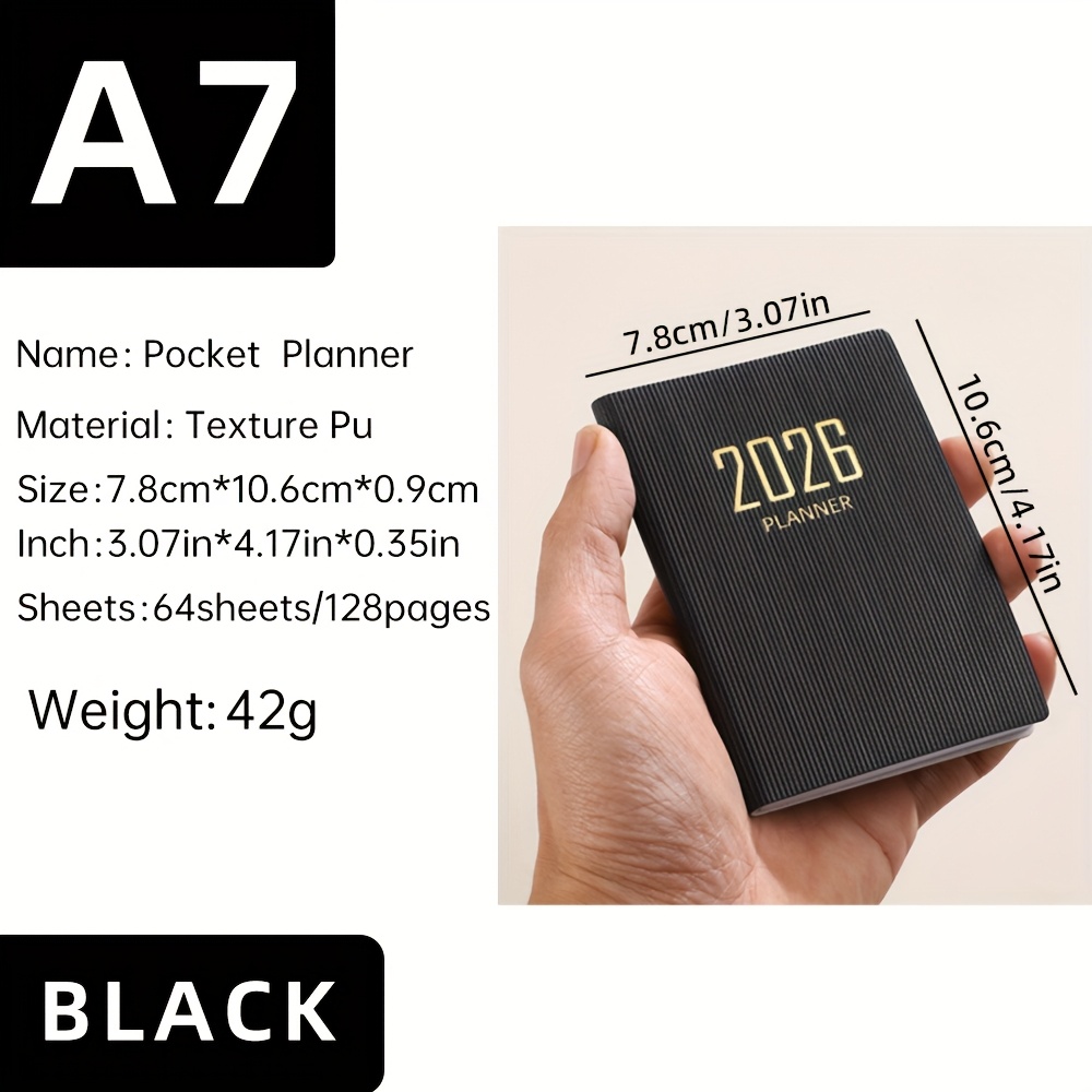 Kleine 2026 Planner - A7 Pocket Agenda Notebook