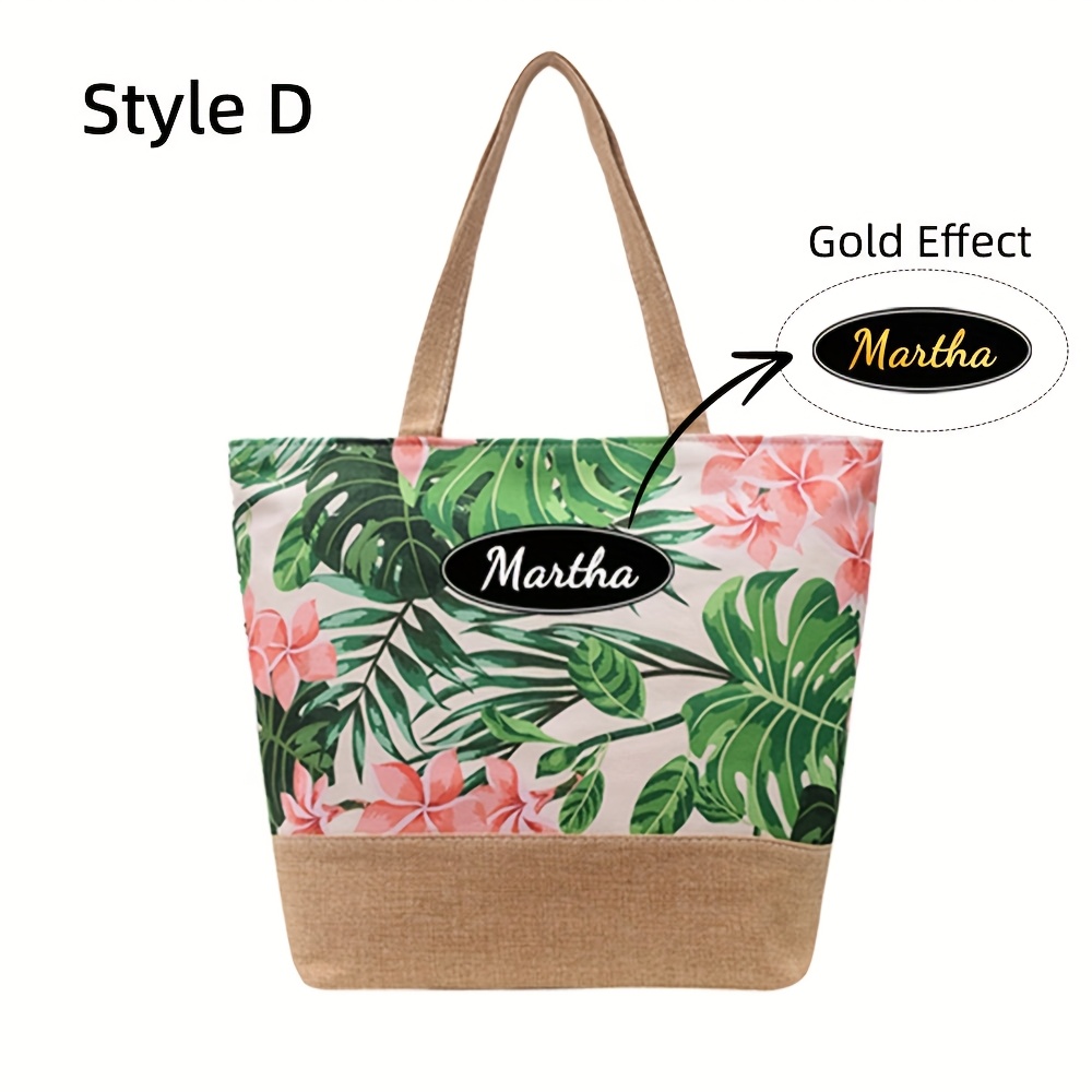 TEMU 1pc Customizable Beach Tote Bag - Extra Large Capacity Multipurpose Shopper For Women, Perfect Gift For Mothers/bridesmaids/hens Party/teen