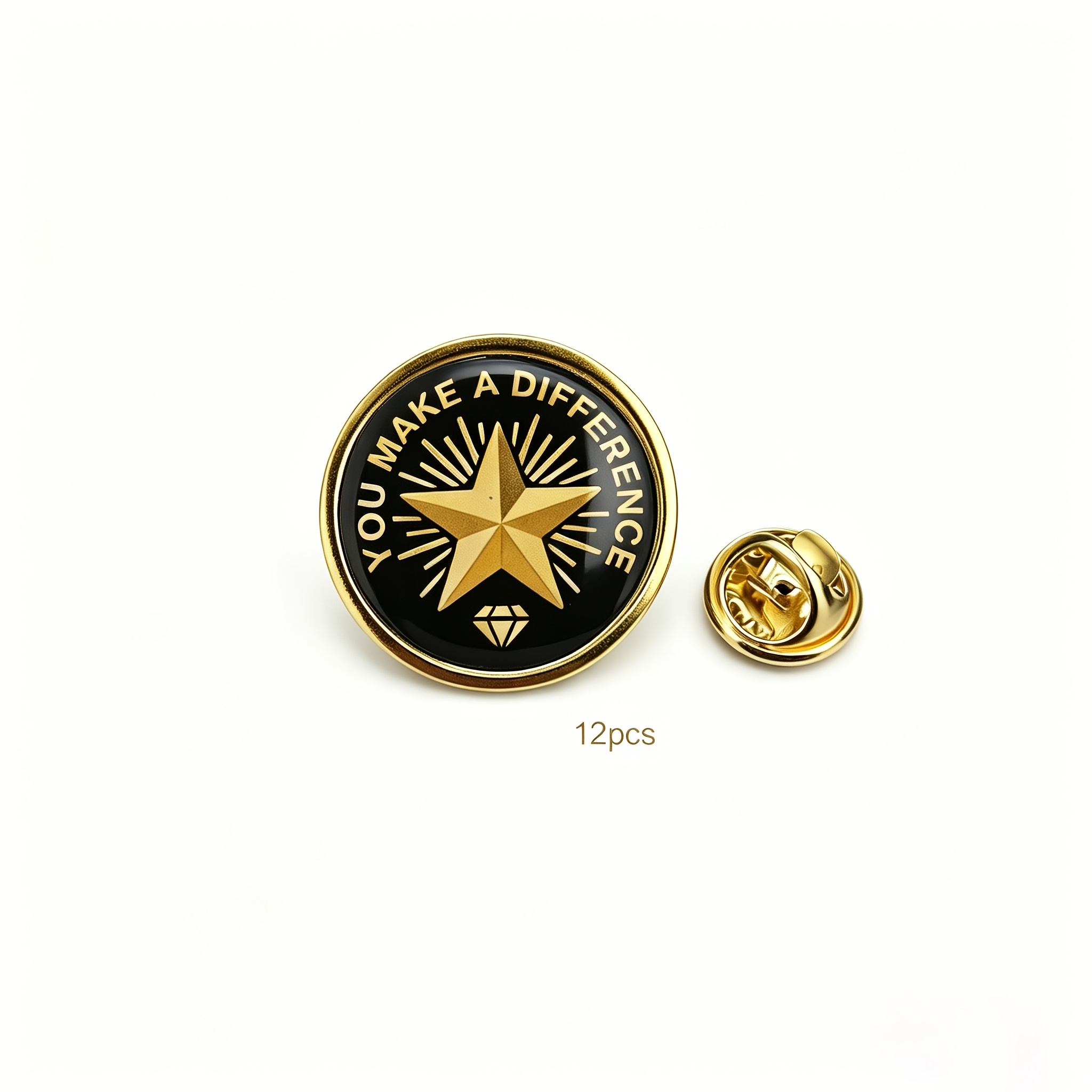 TEMU 12-pack Employee Badges, "you " Motivational English Slogan Design, Thick Texture Resistant To Wear, Corporate Award And Recognition, Team