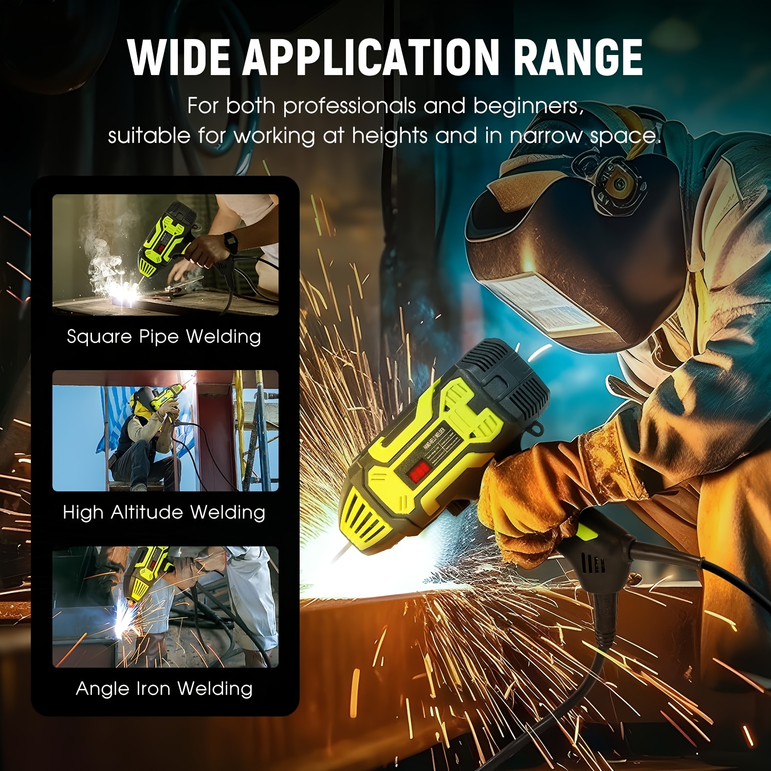 200A Tragbares ARC Hand-Schweißgerät mit LCD-Digitalanzeige, IGBT-Inverter, ideal für Heimprojekte