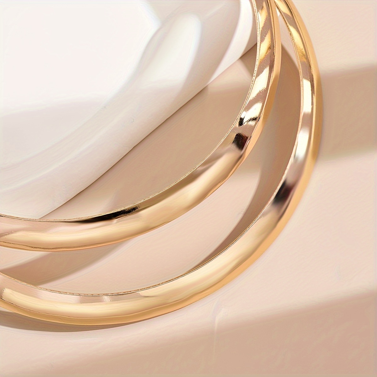 Dual Layer Open Cuff Choker Necklace, No Plating