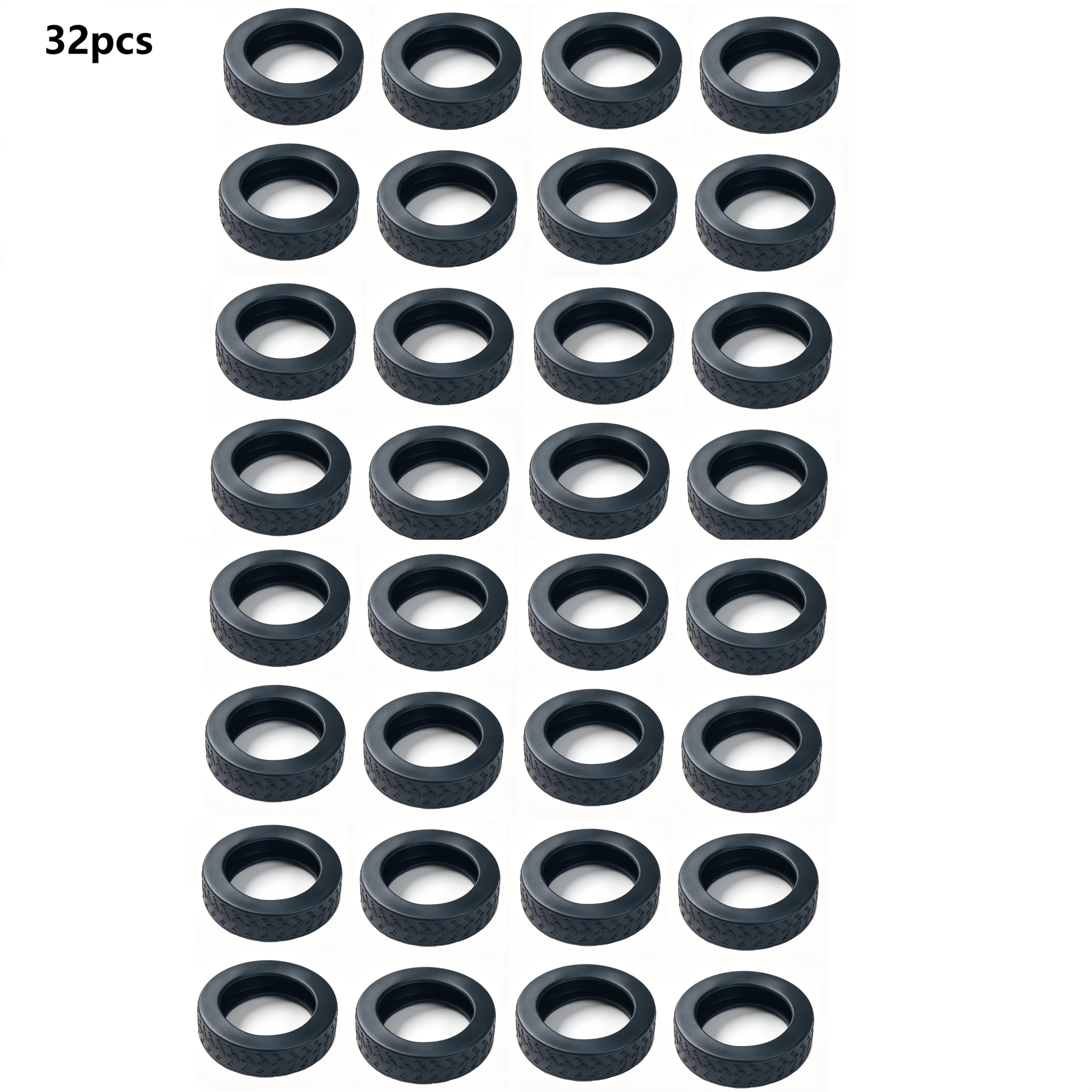 TEMU 32pcs Housses de Protection de Roues de Valise de Voyage, Remplacement Universel en Silicone pour Roues de Trolley, Roues de Skate, Ajouts
