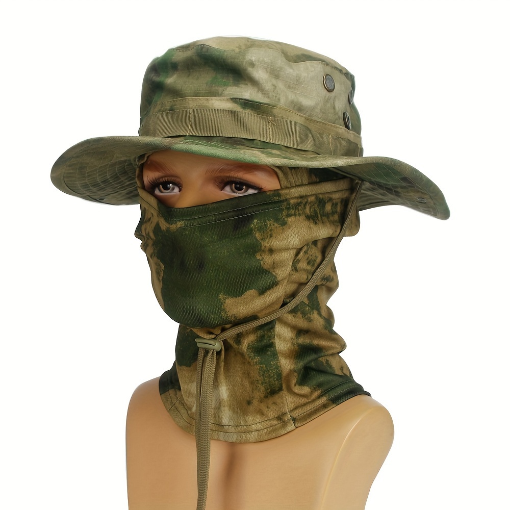 2-in-1 Tarnhut Mit Gesichtsmaske - UV-Schutz Für Outdoor & Wandern