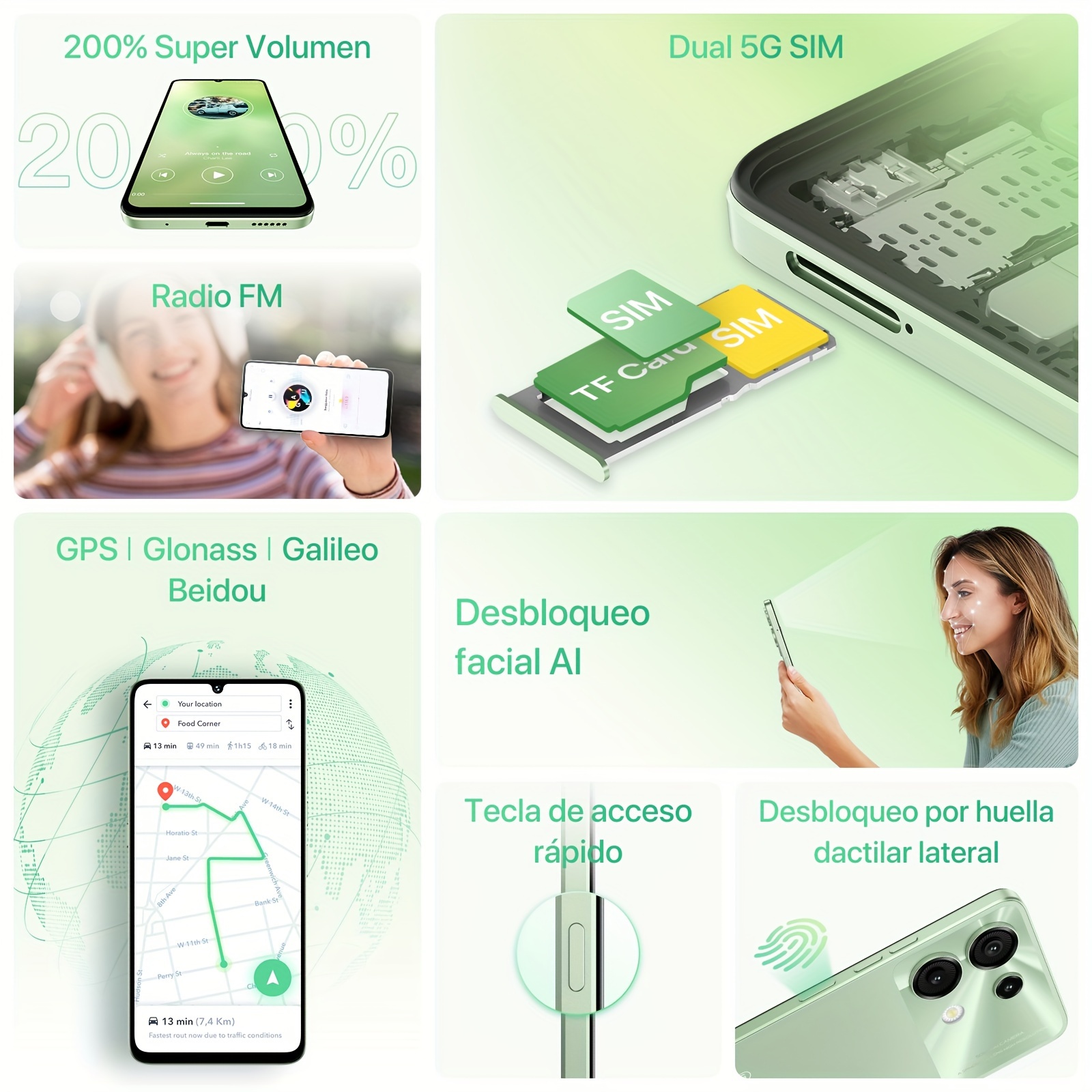 g9 5g スマートフォン 14 ロック解除済み 6gb +128gb/1tb tf拡張