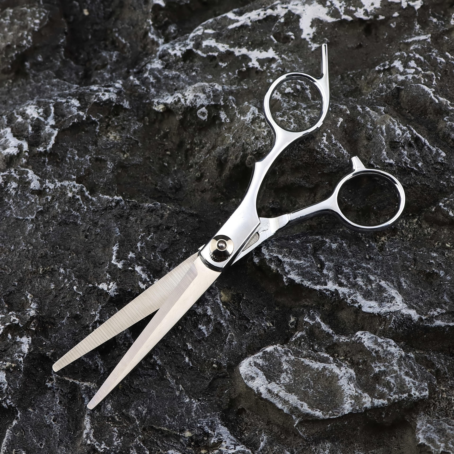 TEMU Tagliacapelli a clip con in acciaio inossidabile, inclinata con blu da 6.0 pollici, strumento di per capelli, tagliacapelli per sottrazione