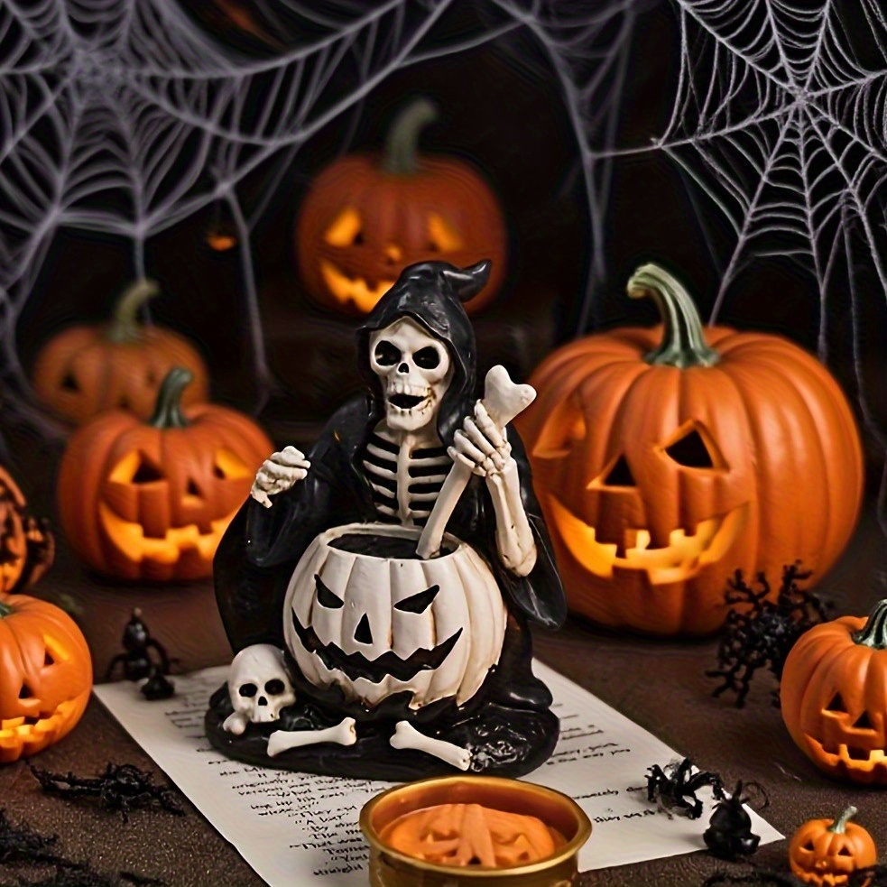 Gruseliges Skelett-Fensterbild Für Halloween – Elektrostatischer Aufkleber, Wiederverwendbar